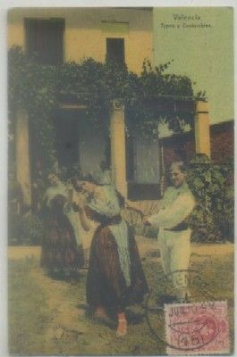 POSTAL ANTIGUA DE VALENCIA. TIPOS Y COSTUMBRES