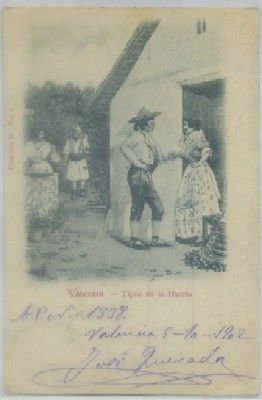 POSTAL ANTIGUA DE VALENCIA. TIPOS DE LA HUERTA