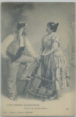 POSTAL ANTIGUA DE VALENCIA. COSTUMBRES VALENCIANAS. TIPOS DE HUERTANOS