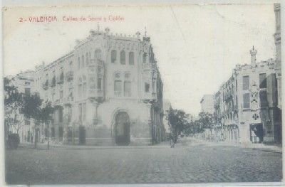 POSTAL ANTIGUA DE VALENCIA. CALLE DE SORNI Y COLON Nº 2