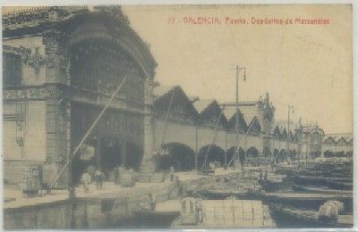 POSTAL ANTIGUA DE VALENCIA. PUERTO. DEPOSITOS DE MERCANCIAS Nº 77