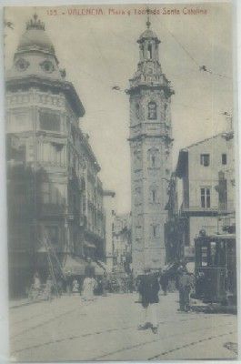 POSTAL ANTIGUA DE VALENCIA. PLAZA DE SANTA CATALINA Nº 123