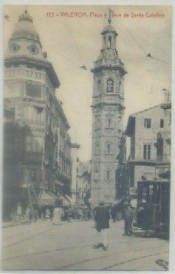 POSTAL ANTIGUA DE VALENCIA. PLAZA DE SANTA CATALINA Nº 123