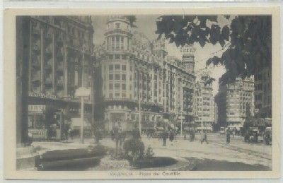 POSTAL ANTIGUA DE VALENCIA. PLAZA DEL CAUDILLO