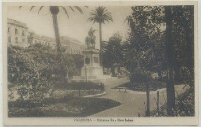 POSTAL ANTIGUA DE VALENCIA. ESTATUA DEL REY DON JAIME
