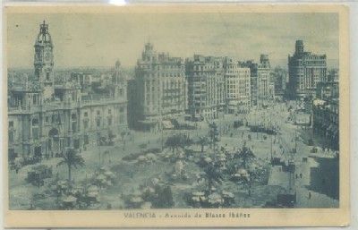 POSTAL ANTIGUA DE VALENCIA. AVENIDA DE BLASCO IBAÑEZ