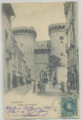 POSTAL ANTIGUA DE VALENCIA. TORRE DE CUARTE