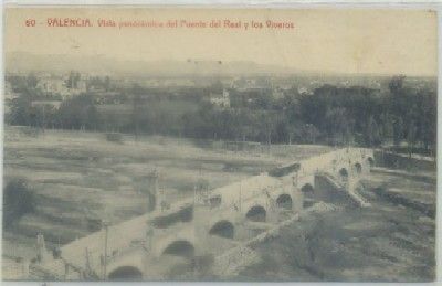 POSTAL ANTIGUA DE VALENCIA. VITA PANORAMICIA PUENTE DEL REAL Y VIVEROS Nº 60