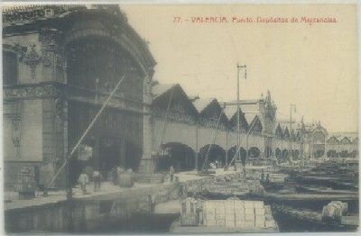 POSTAL ANTIGUA DE VALENCIA. PUERTO. DEPOSITOS DE MERCANCIAS Nº 77