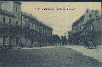 POSTAL ANTIGUA DE LA COMUNIDAD VALENCIANA VALENCIA VALENCIA Nº 64 PLAZA DE TETUAN