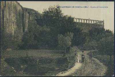 POSTAL ANTIGUA DE LA COMUNIDAD VALENCIANA MONASTERIO DE PORTA-COELI JUNTO AL CONVENTO