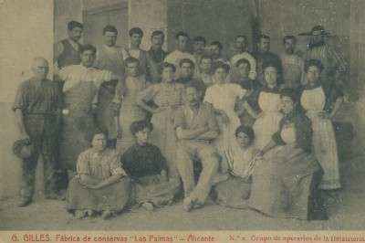 POSTAL ANTIGUA DE LA COMUNIDAD VALENCIANA 6 GILLES FABRICA DE CONSERVAS