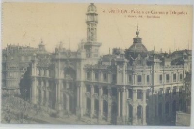 POSTAL ANTIGUA DE VALENCIA. PALACIO DE CORREOS Y TELEGRAFOS Nº 4