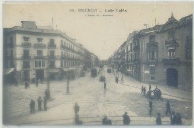 POSTAL ANTIGUA DE VALENCIA. CALLE COLON Nº 89