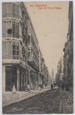 POSTAL ANTIGUA DE VALENCIA. CALLE DE PERIS Y VALERO. Nº 135