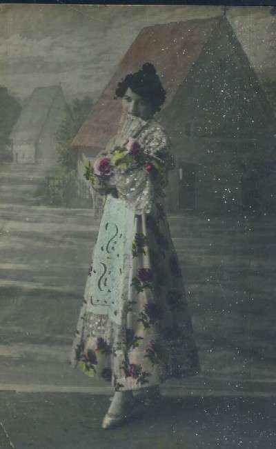 POSTAL ANTIGUA DE LA COMUNIDAD VALENCIANA TIPO DE MUJER VALENCIANA
