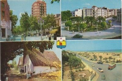 POSTAL DE VALENCIA. GANDIA. CUATRO VISTAS