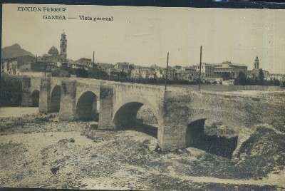 POSTAL ANTIGUA DE LA COMUNIDAD VALENCIANA GANDIA VISTA GENERAL
