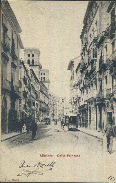 POSTAL ANTIGUA DE ALICANTE CALLE PRINCESA