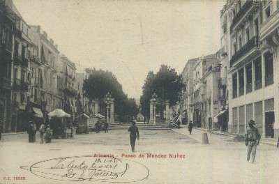 POSTAL ANTIGUA DE ALICANTE PASEO DE MENDEZ NUÑEZ