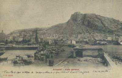 POSTAL ANTIGUA DE ALICANTE VISTA GENERAL