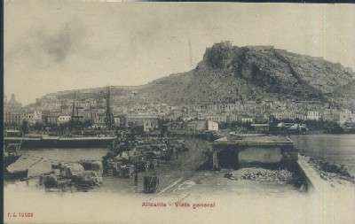 POSTAL ANTIGUA DE ALICANTE VISTA GENERAL