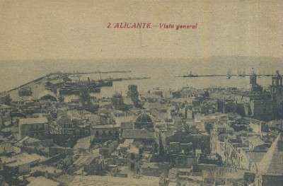 POSTAL ANTIGUA DE ALICANTE 2 VISTA GENERAL