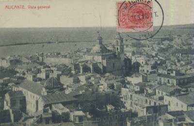 POSTAL ANTIGUA DE ALICANTE VISTA GENERAL