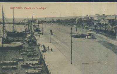 POSTAL ANTIGUA DE ALICANTE MUELLE DE CANALEJAS