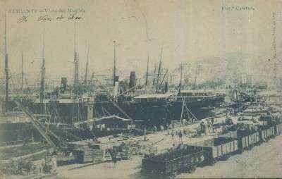 POSTAL ANTIGUA DE ALICANTE VISTA DEL MUELLE
