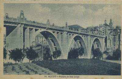 POSTAL ANTIGUA DE ALCOY Nº 14 PUENTE DE SAN JORGE