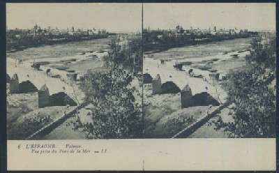 POSTAL VALENCIA Nº 6 VUE PRISE DU PONT DE LA MER ESTEREOSCOPICA