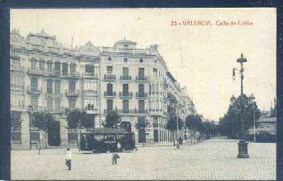 POSTAL ANTIGUA DE VALENCIA. CALLE DE COLON Nº 23