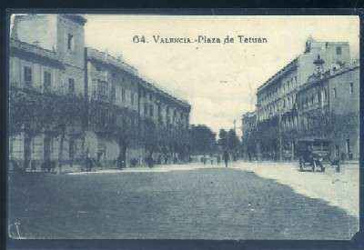 POSTAL ANTIGUA DE VALENCIA. PLAZA DE TETUAN Nº 64