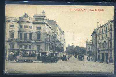 POSTAL ANTIGUA DE VALENCIA. PLAZA DE TETUAN Nº 121