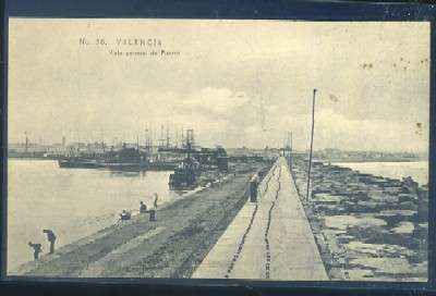 POSTAL ANTIGUA DE VALENCIA. VISTA GENERAL DE PUERTO Nº 36