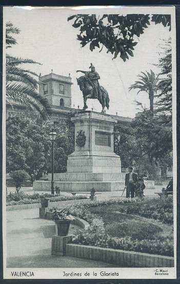 POSTAL DE VALENCIA. JARDINES DE LA GLORIETA