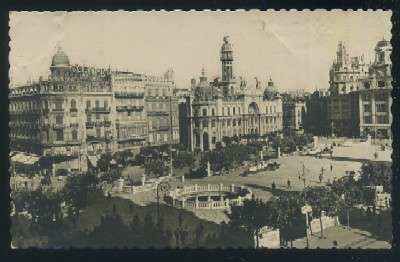 POSTAL DE VALENCIA. PLAZA DEL CAUDILLO Nº 54