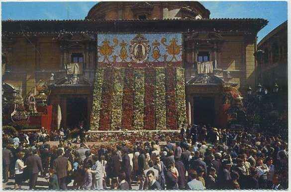 POSTAL DE VALENCIA. PLAZA DE LA VIRGEN. OFRENDA Nº 160