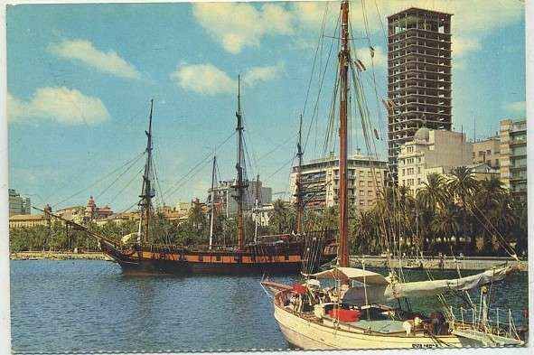 POSTAL DE ALICANTE. PUERTO Y EXPLANADA Nº 449