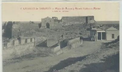 POSTAL ANTIGUA DE VALENCIA. SAGUNTO. CASTILLO. PZA. DE ARMAS Y MUSEO HISTORICO MILITAR Nº 7