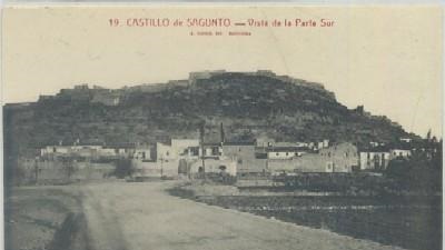 POSTAL ANTIGUA DE VALENCIA. SAGUNTO. CASTILLO. VISTA DE LA PARTE SUR Nº 19