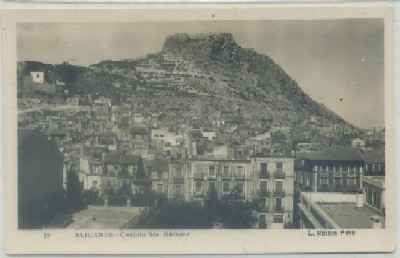 POSTAL DE ALICANTE. CASTILLO STA. BARBARA Nº 19