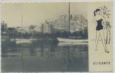 POSTAL DE ALICANTE. VISTA PARCIAL DEL PUERTO Nº 1