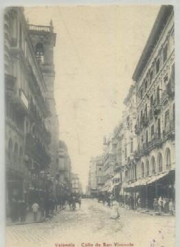 POSTAL ANTIGUA DE VALENCIA. CALLE DE SAN VICENTE Nº 10056