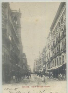 POSTAL ANTIGUA DE VALENCIA. CALLE DE SAN VICENTE Nº 10056