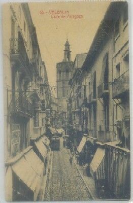 POSTAL ANTIGUA DE VALENCIA. CALLE DE ZARAGOZA Nº 55