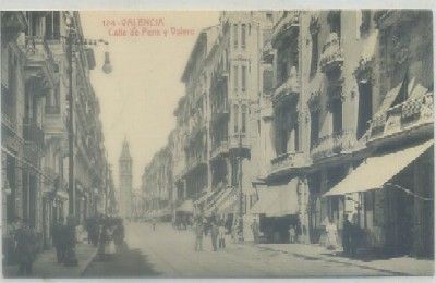 POSTAL ANTIGUA DE VALENCIA. CALLE DE PERIS Y VALERO Nº 124