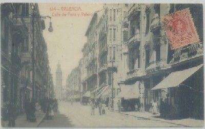 POSTAL ANTIGUA DE VALENCIA. CALLE DE PERIS Y VALERO Nº 124
