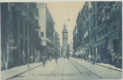 POSTAL ANTIGUA DE VALENCIA. CALLE DE PERIS Y VALERO